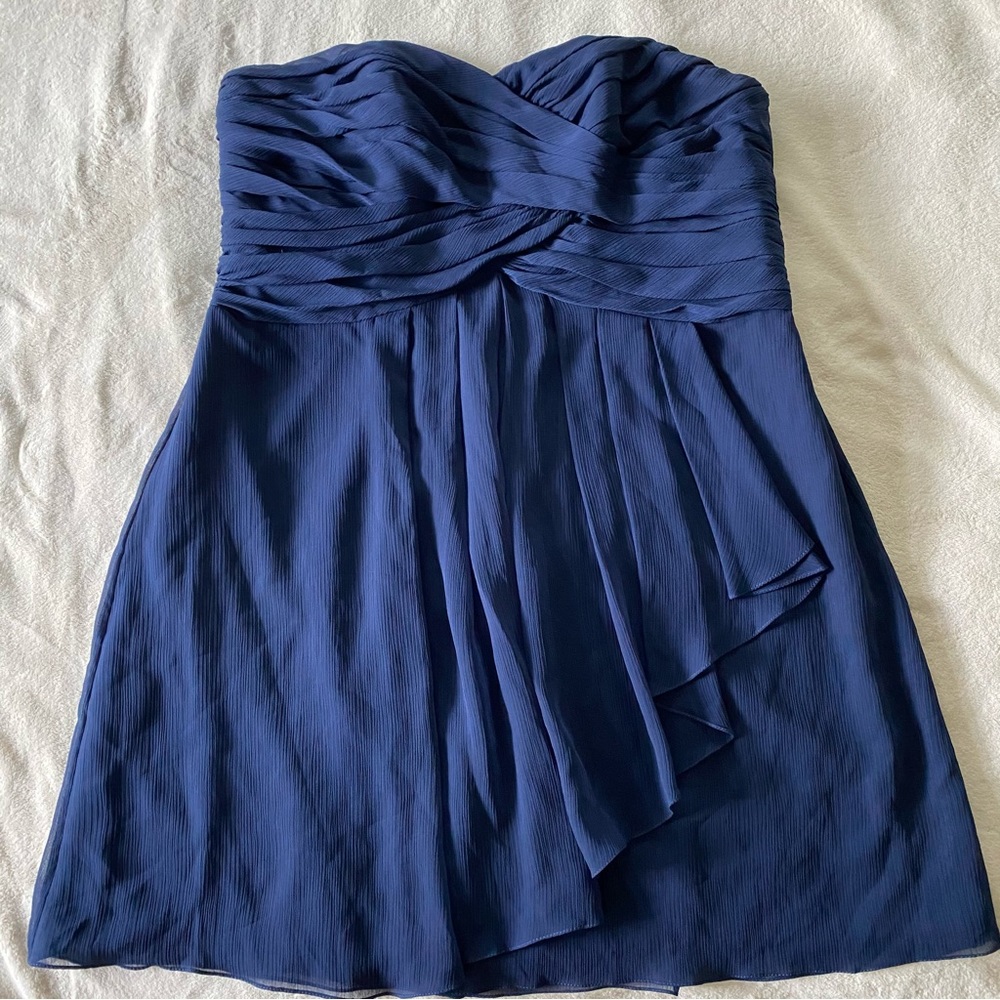 David’s Bridal Dress Size 18 Women’s Navy Blue 100% Polyester *worn once*